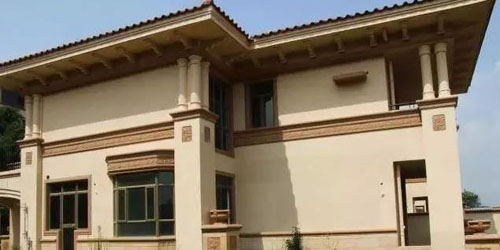 在農村小別墅用真石漆裝修外墻，效果圖美絕了